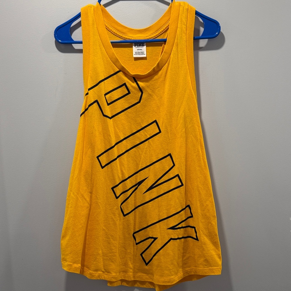 PINK Victoria's Secret Bold Yellow Tank Top